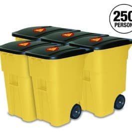250 PERSON SURVIVAL KIT IN ROLLING BIN