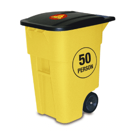 50 PERSON SURVIVAL KIT IN ROLLING BIN
