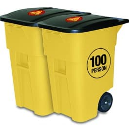 100 PERSON SURVIVAL KIT IN ROLLING BIN