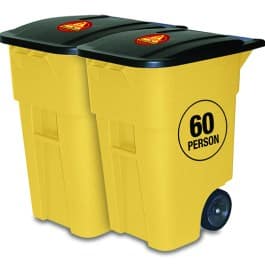 60 PERSON SURVIVAL KIT IN ROLLING BIN